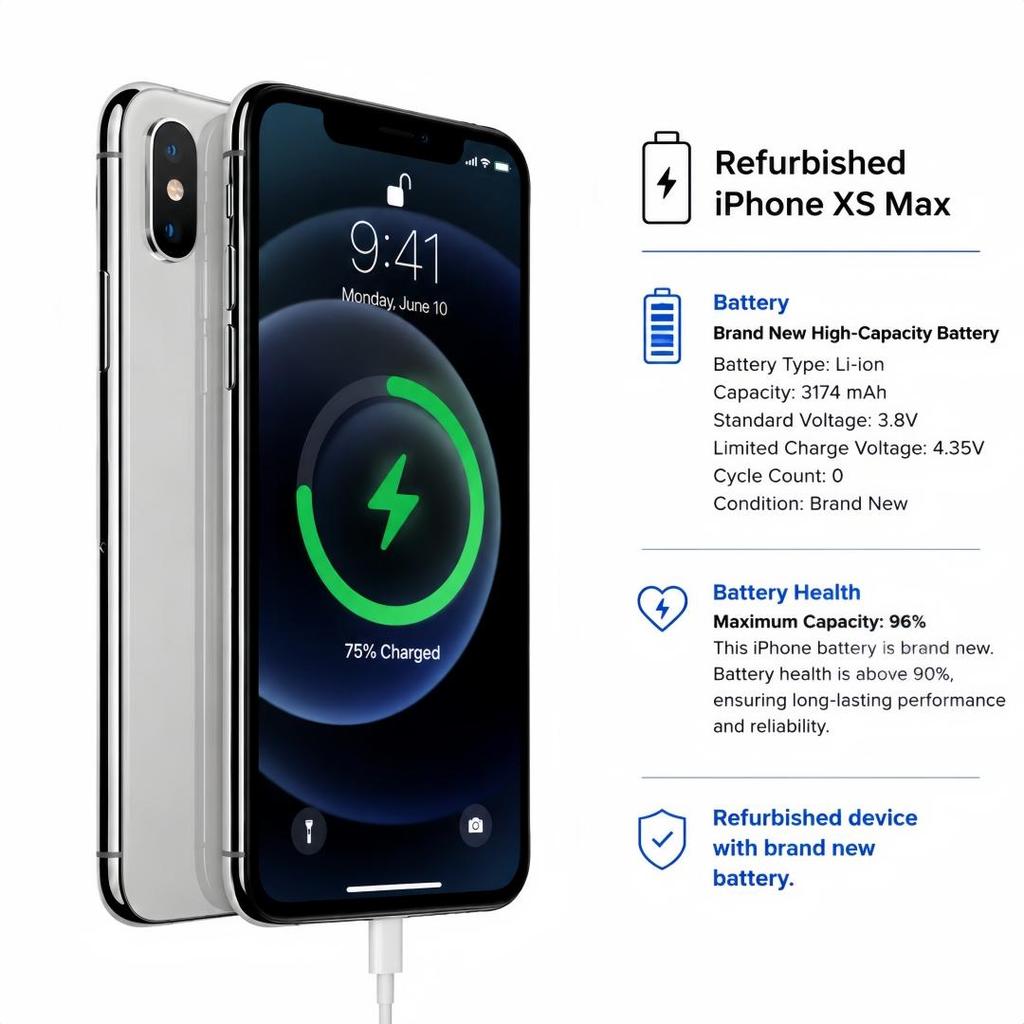 Восстановленный Apple iPhone Xs Max 256 ГБ Золотой/Серебристый/Космический Серый Разблокированный Смартфон – 6,5-дюймовый Super Retina OLED, A12 Bionic, Face ID, Двойная 12 Мп Камера