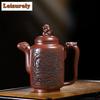 320ml High-end Yixing Purple Clay Teapots Handmade Dragon Pattern Tea Pot Iron Red Dragon Blood Sand Kettle Chinese Zisha Teaset