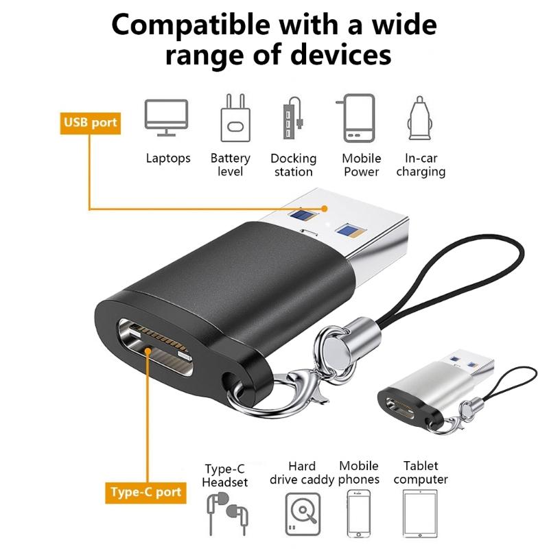 Короткие адаптеры USB C к USB Адаптеры USB Type C (мама) к USB3.0 (папа) Разъемы Адаптеры для зарядки для телефона, ноутбуков