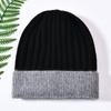 Autumn and winter new rabbit velvet splicing soft and comfortable men's and women's warm wool hats soft waxy knitted hats