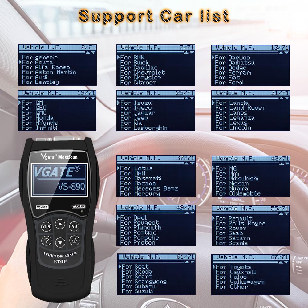 Vgate Scantool Maxiscan VS890 Diagnostic Scanner Tool