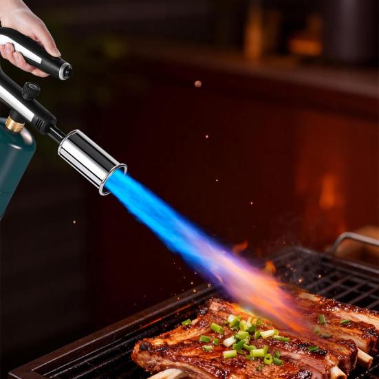Adjustable Outdoor Propane Torch Handheld Flame Thrower Campfire Charcoal