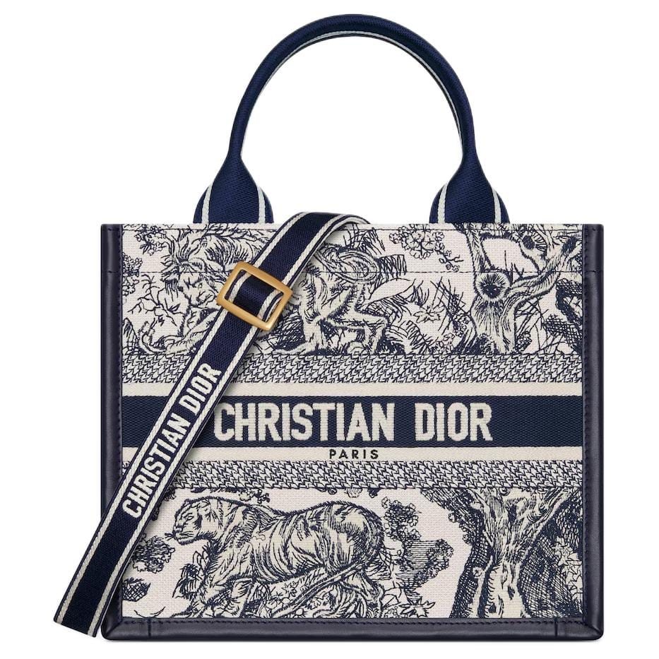 DIOR BookTote Calfskin Tote Bag, Shopping Bag, Handbag Small Women's Blue M1325CETK-M34I