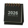 2026 Mini Desk Calendar Jan.2026-Dec.2026 12 Monthly Planner Small Standing Flip Calendar with Twin-Wire Binding for Home Office