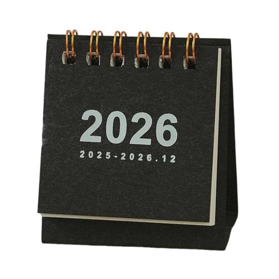 Мини настольный календарь 2026 г. Янв.2026-Дек.2026 12-месячный планировщик Маленький настольный перекидной календарь на двойной спирали для дома и офиса