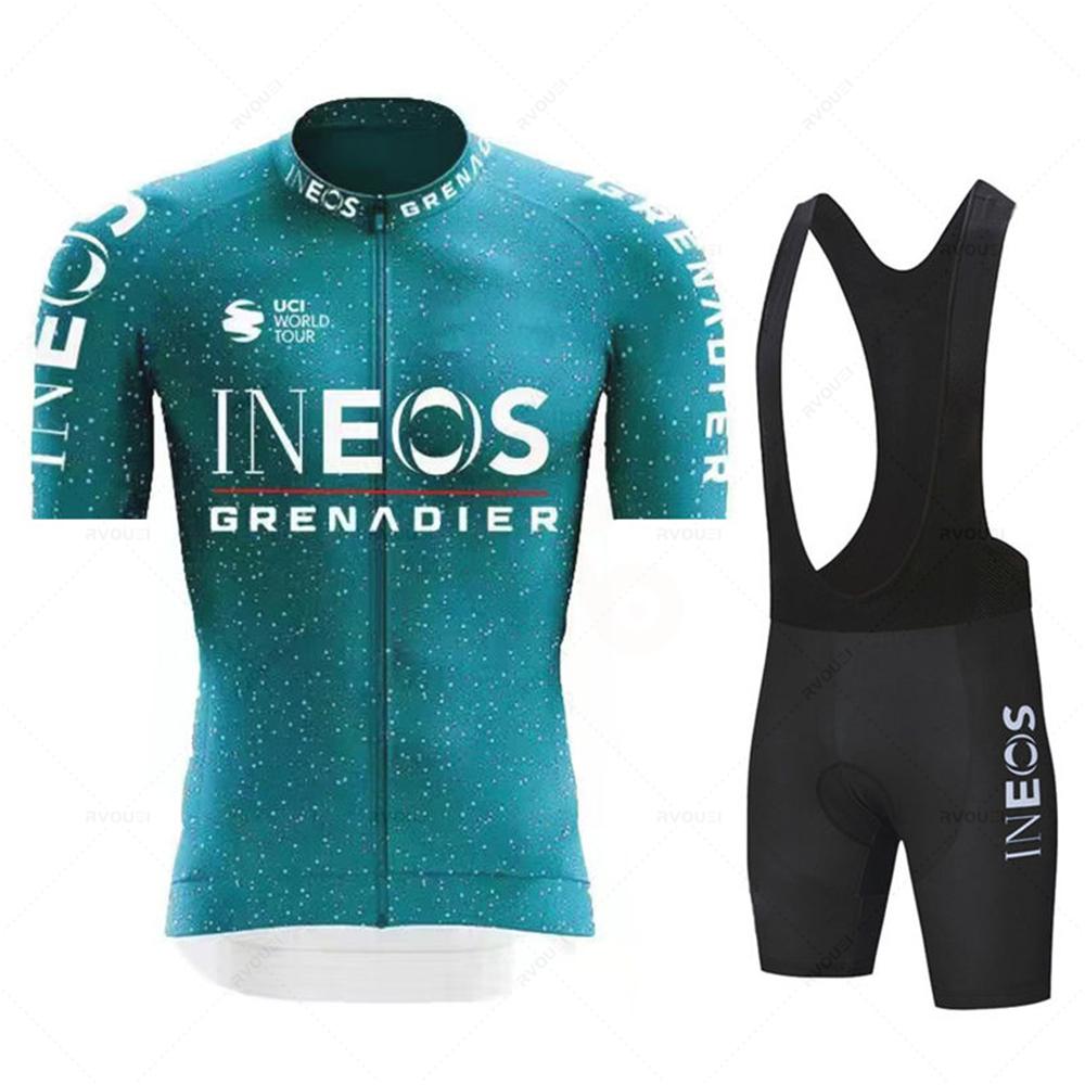 INEOS New Cycling Kit Summer Racing Bicycle Clothes Suit Quick-Dry Bicicletas Jersey Set MTB Uniform Bike Clothing Ropa Ciclismo