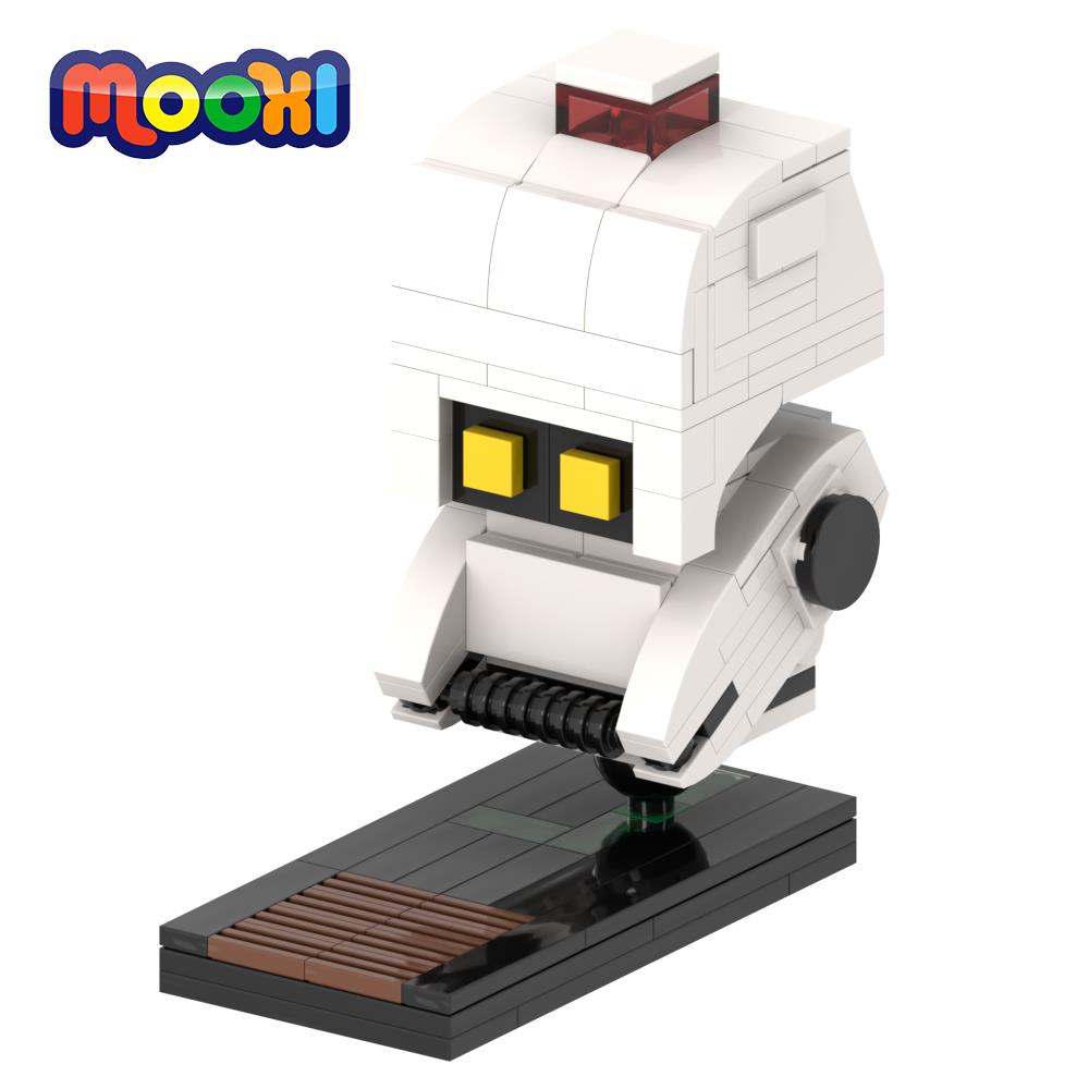 MOOXI Movie 215Pcs MOC Bricks Cartoon Cleaning Robot DIY Model Figures Creativity 21303 40619 Building Blocks Toys Gifts MOC1241