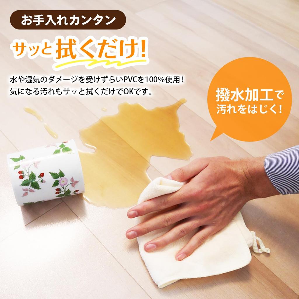 Latuna Kitchen 240 x Совместимый с ковриком для пола, 60 см, Прозрачный, Протираемый, Толщина 1,5 мм, Нагрев.