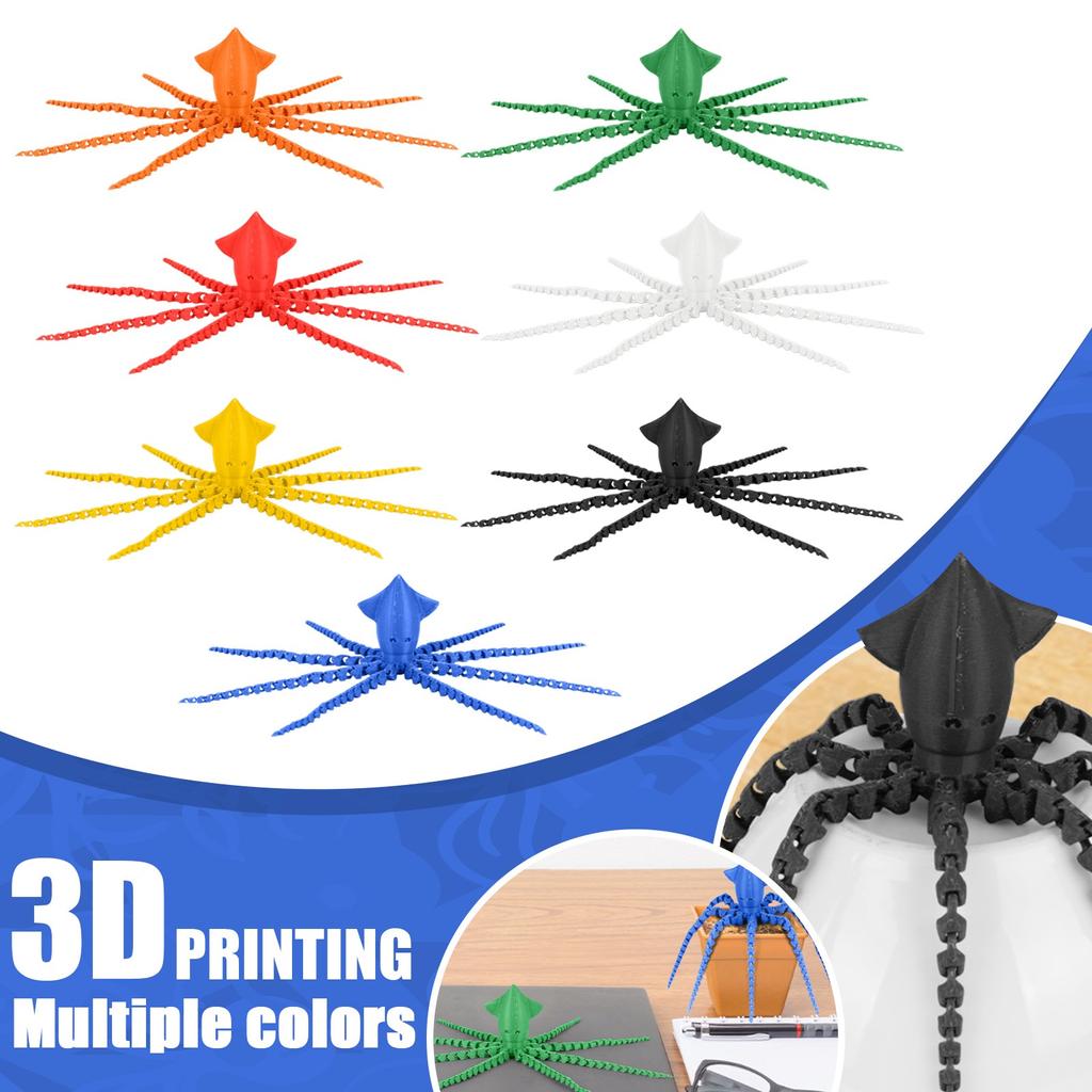 3D Printing Cuttlefish 3D Printing Articulated Cuttlefish Toy Adult Children's Toy Mysterious Cuttlefish Toy