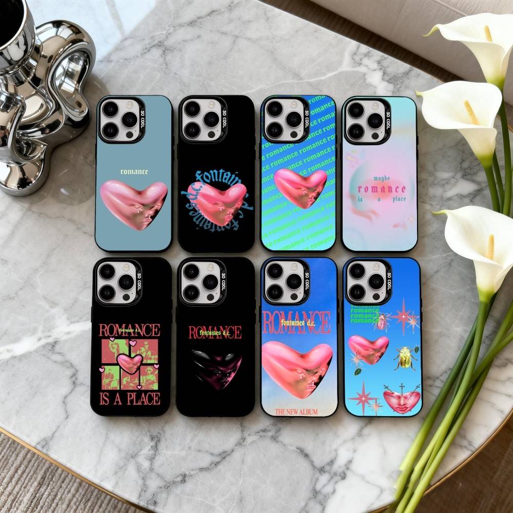 F-Fontaines D-DC R-Romance Чехол для телефона For iPhone17,16,15,14,13,12,11 Plus,Pro Max Черный Конфетный серебристый чехол для телефона
