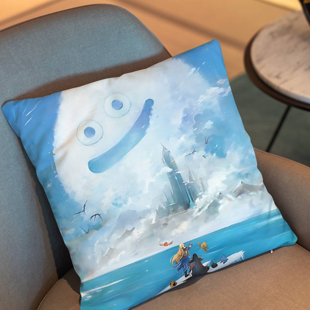Slime Dai Eight Dragon Quest Pillow Case Pillow Case Living Room Sofa Cushion Cover Suitable For Home Bedroom Room Decoration