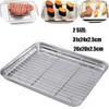 Oven Draining Oil Cooking Tools Grill Baking Tray Pan Barbecue Sheet BBQ Plate Cooling Grid Rack
