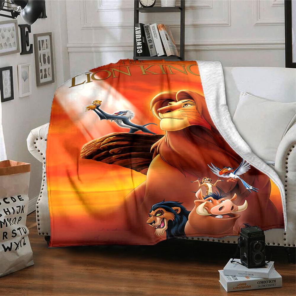 1pc Lion King Blanket Lightweight Flannel Throw for Sofa Bed Travel Camping Livingroom Office Couch Chair 1131KK