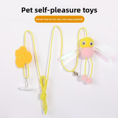Новые эластичные игрушки для кошек, подвесные игрушки для кошек с эластичной веревкой на дверь, саморазвлекательные и скучные качающиеся игрушки для кошек