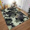 Camouflage Pattern Area Rug with Abstract Paint Splatter Design Suitable for use as an anti-slip for living room bedroom sofas