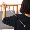 Раздвижная чесалка для спины из нержавеющей стали, портативная, для труднодоступных мест, телескопическая ручка с пятью зубьями, инструменты для массажа и чесания спины