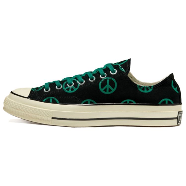 Converse 1970-е годы Unleash Peace Низкие парусиновые кеды Унисекс кеды Черный Зеленый 167915C