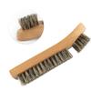 Щетка из щетины кабана для чистки замшевой и кожаной обуви