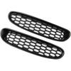 Black Front Bump Reseau Cover Fog Trim Accessories for 1997-2004 Chevrolet Corvette C5 (Type A)