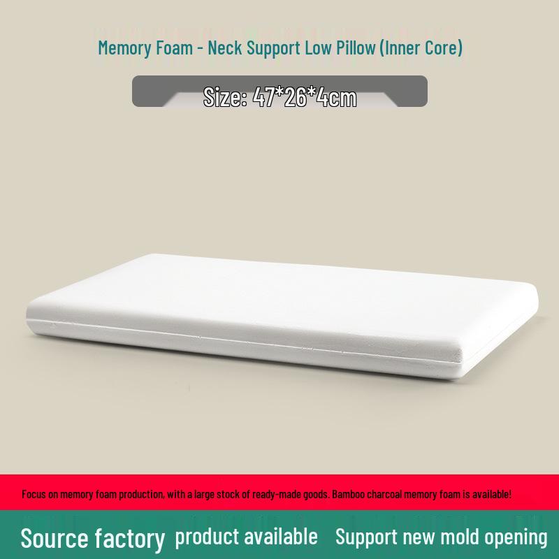 Ultra-Thin Soft Low Pillow for Children's Neck Support – Memory Foam, Ideal for Student Dorms