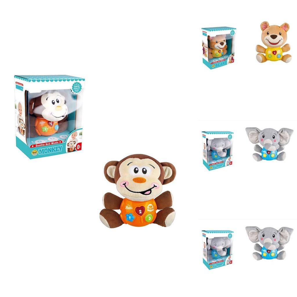 Plush Elephant Music Toy For Soothing Baby's Senses And Stimulating Growth And Development