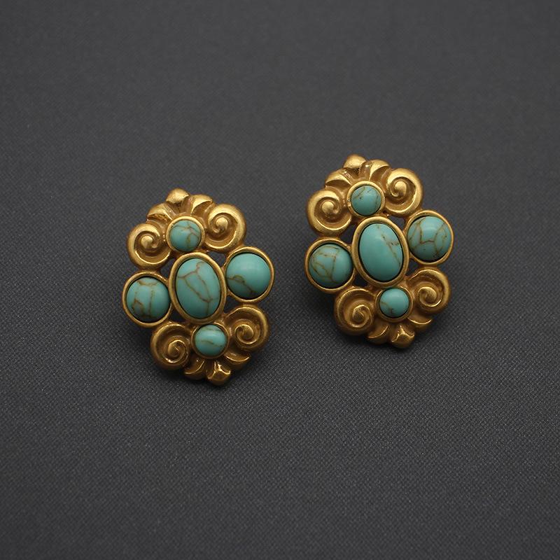 Dio Vintage Lapis Lazuli Silver Jewelry Set: Bracelet, Necklace & Earrings