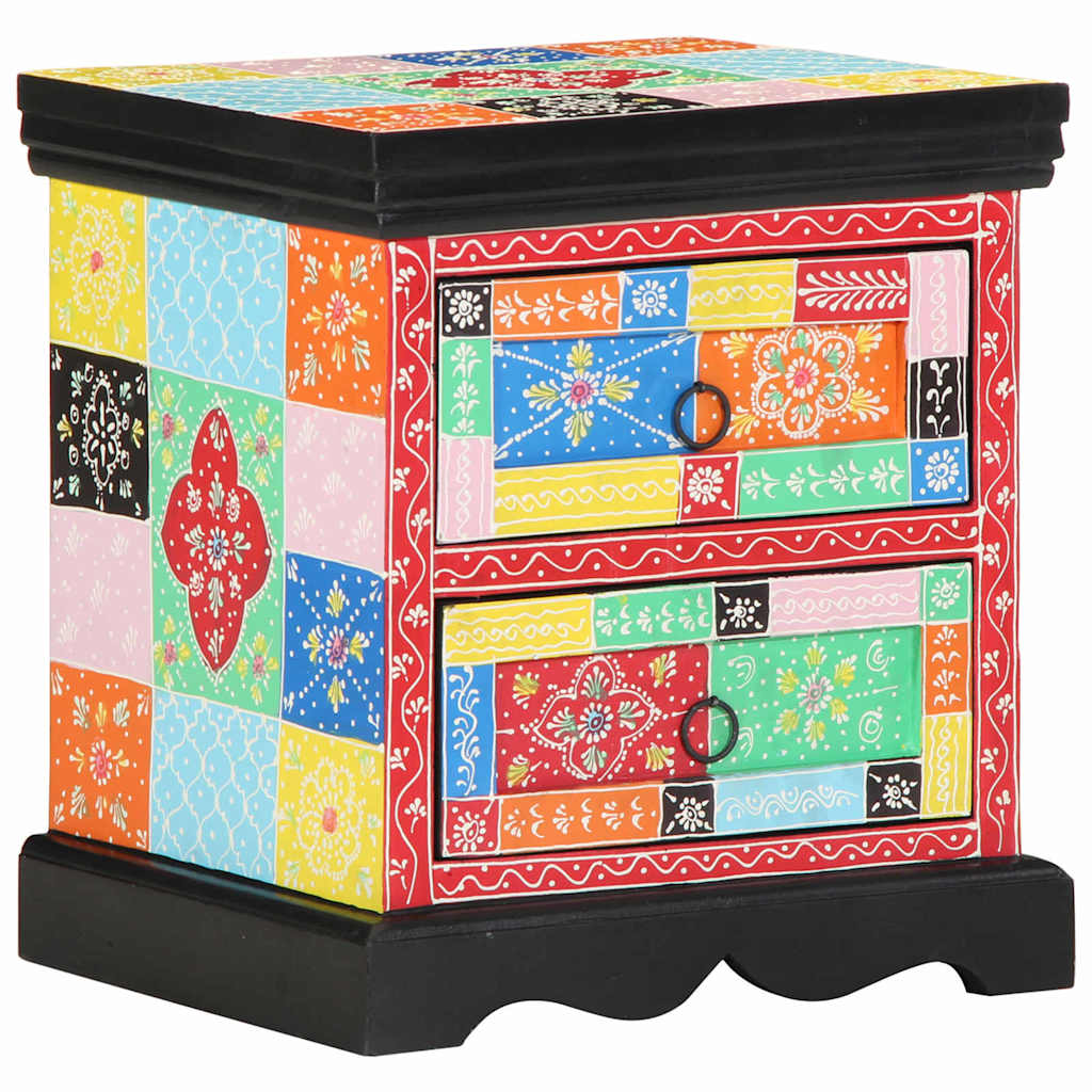Nightstand Multicolored 40 x 35 x 45 cm Solid Mango Wood