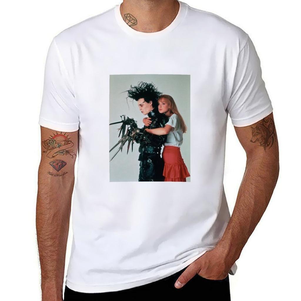 Edward Scissorhands Tshirt Active Sports Short Sleeve Cotton Shirt