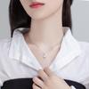 Серебряное ожерелье S925 Живое: Корейская стильная цепочка на ключицу с подвеской - Идеальный рождественский подарок для нее