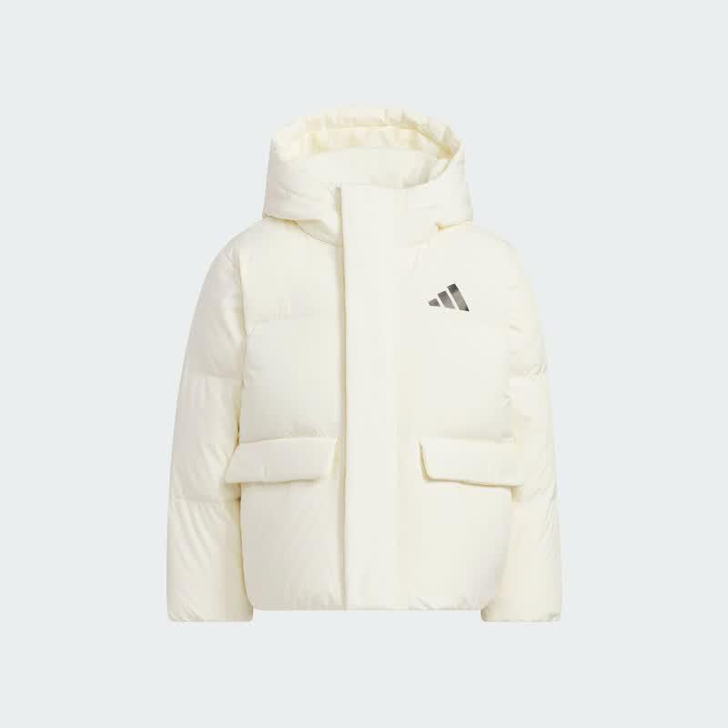 adidas Детская пуховая куртка-пуховик с капюшоном, наполнитель - утиный пух 600 Fill