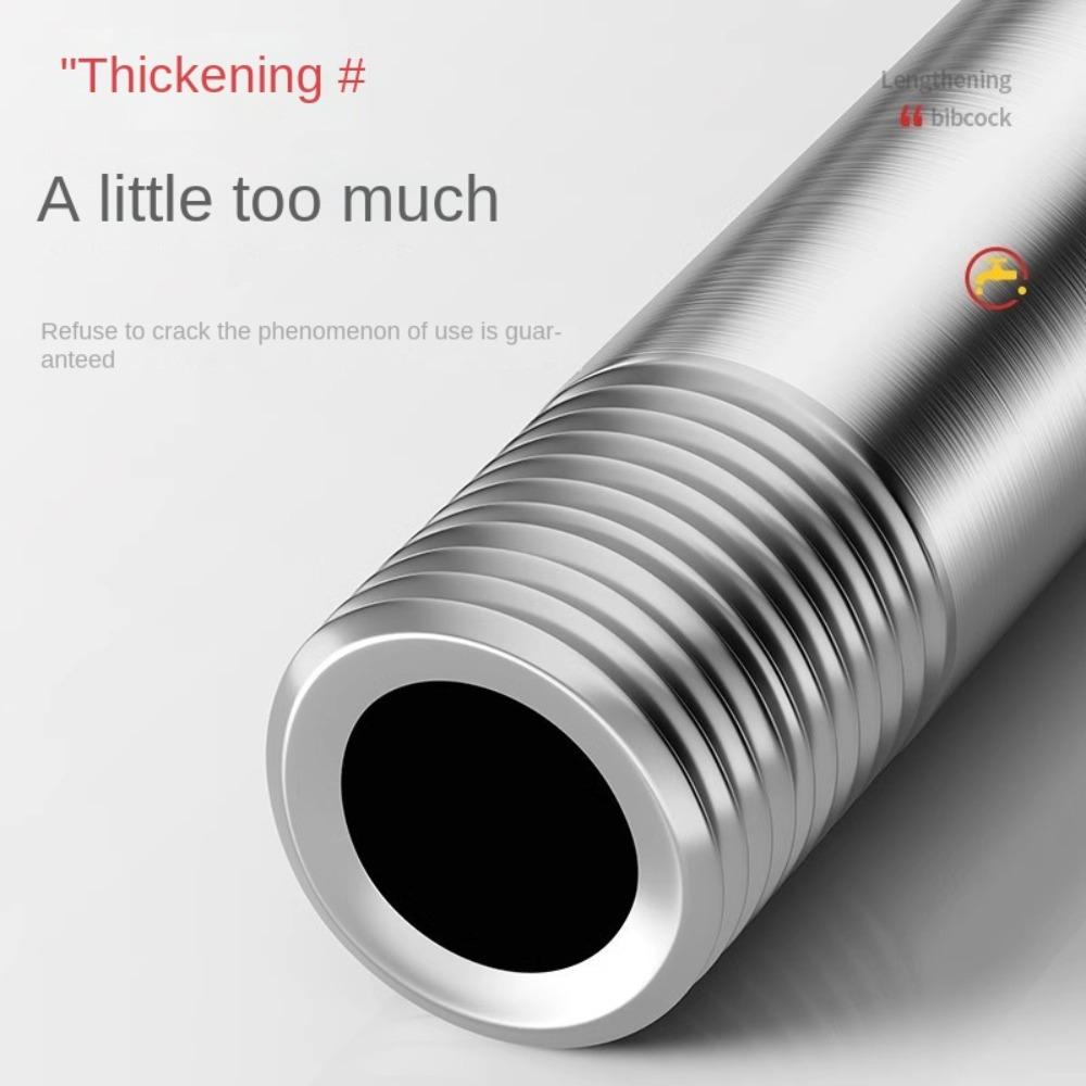 Lengthened Bathroom Faucet 304 Stainless Steel Washing Machine Tap Wall Mounted Faucet  Hose Spigot