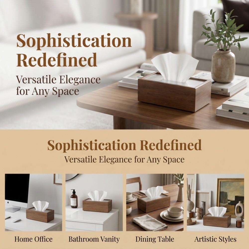 Minimalist Wood Napkin Box High-end Quality Creative Paper Towel Holder Elegant Decorative Paper Box Home Use