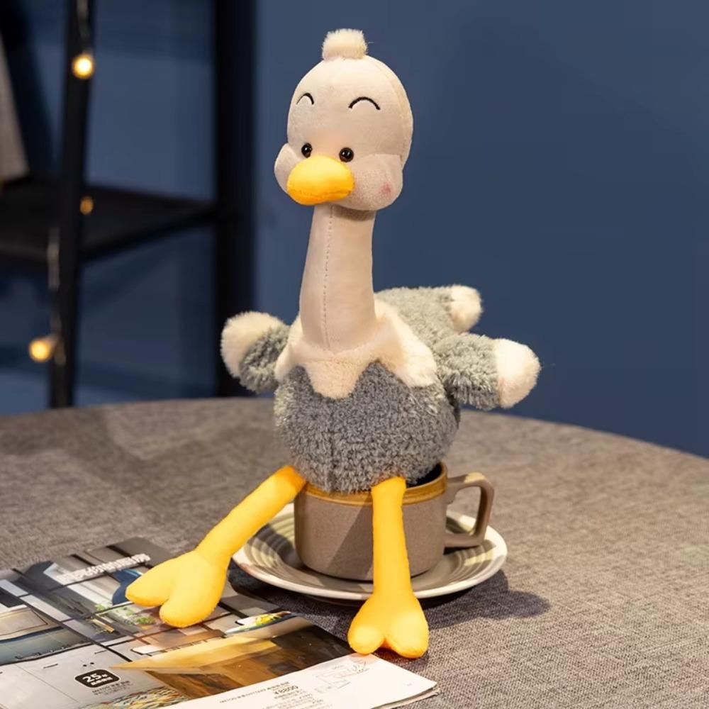 Soft Stuffed Long-Legged Ostrich Plush Toy Cartoon Ostrich Plush Doll Children Gift
