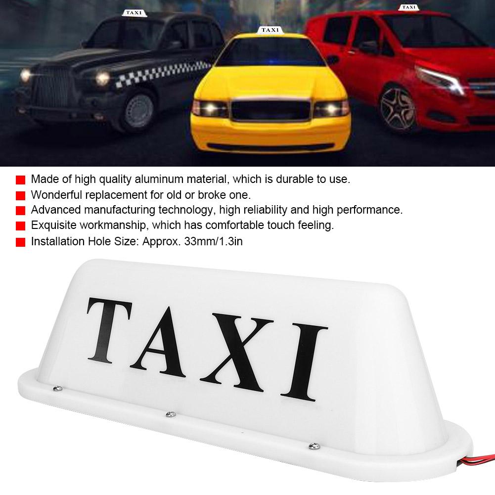 12V LED Magnetic Taxi Sign Roof Top Car Super Bright Light Lamp with Cigar Lighter(Yellow Case)
