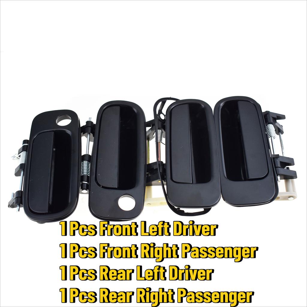 1/2/4 Pc Black Outside Door Handle Front Rear Left Driver or Right Passenger For Toyota Camry 1992 1993 1994 1995 1996 2.2L 3.0L