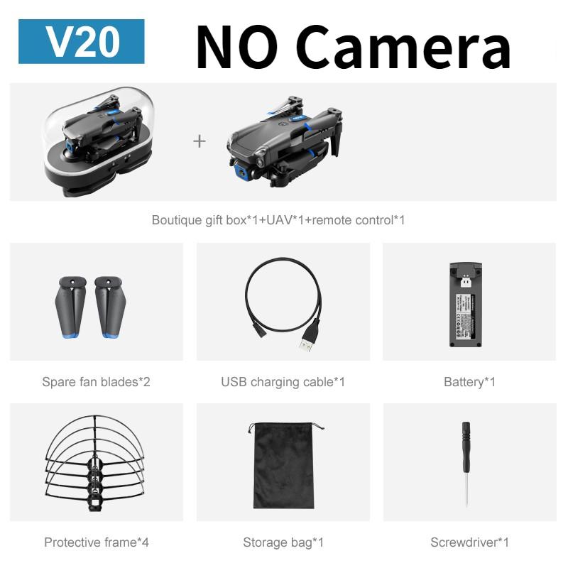 New Mini Drone V20 6K HD Camera RC Helicopter Quadrocopter One-Key Return FPV Follow Me Foldable Quadcopter Boy's Toys Gift