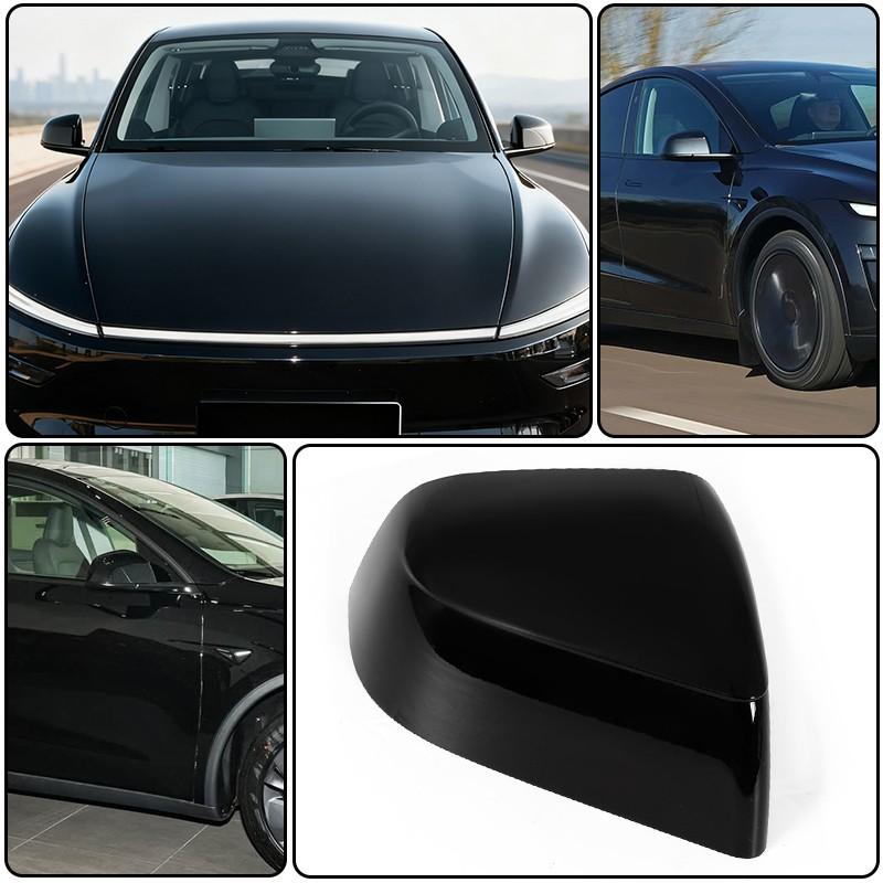 Passenger Side For Tesla Model Y Juniper 2025 Rearview Mirror Cap Cover Black