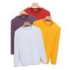 Cotton Men's T-Shirt Solid Color Spring and Autumn Bottom Crew Neck Cotton T-Shirt Long Sleeve