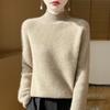 Women Sweater 100% Wool Turtleneck Knit Pullover Thick Winter Jumpers Female Knit Tops