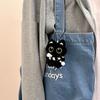Chirping Squeeze Plush Keychain Cartoon Plush Stuffed Toys Squeak Scarf Black Cat Pendant  Couple