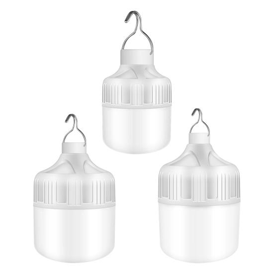 Светодиодная перезаряжаемая лампочка, супер яркая, с высоким люменом, энергосберегающая, 3 режима, без мерцания, уличная светодиодная лампа для использования в помещении