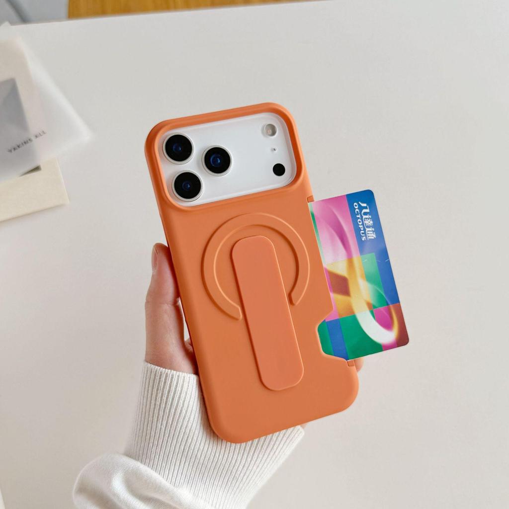 Apple 17 Pro Max Matte Magnetic Case with Invisible Stand and Card Holder for iPhone 16/15/14