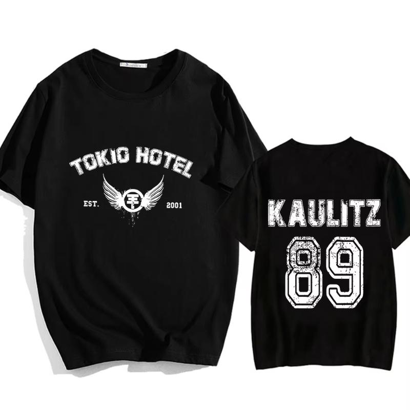 Горячая футболка Tokio Hotel Уличный Хип-Хоп Рэпер Круглый вырез Готическая Футболка Летняя Высококачественная Футболка Худи Ретро Мягкие Футболки