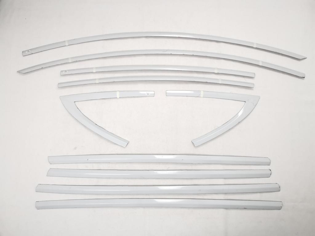 For Tesla Model 3 2017-2024 Accessories Stainless Steel Door Trim Cover Exterior Moulding Decoration Carbon Fiber Sticker Trim