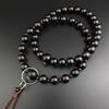 WONDERFUL LOTUS Myo  Lotus  Flower Prayer Beads for Men, Jodo Sect Formal Daily Prayer Beads, Ebony with Silver Rings, Sanman Jodo Formal Prayer