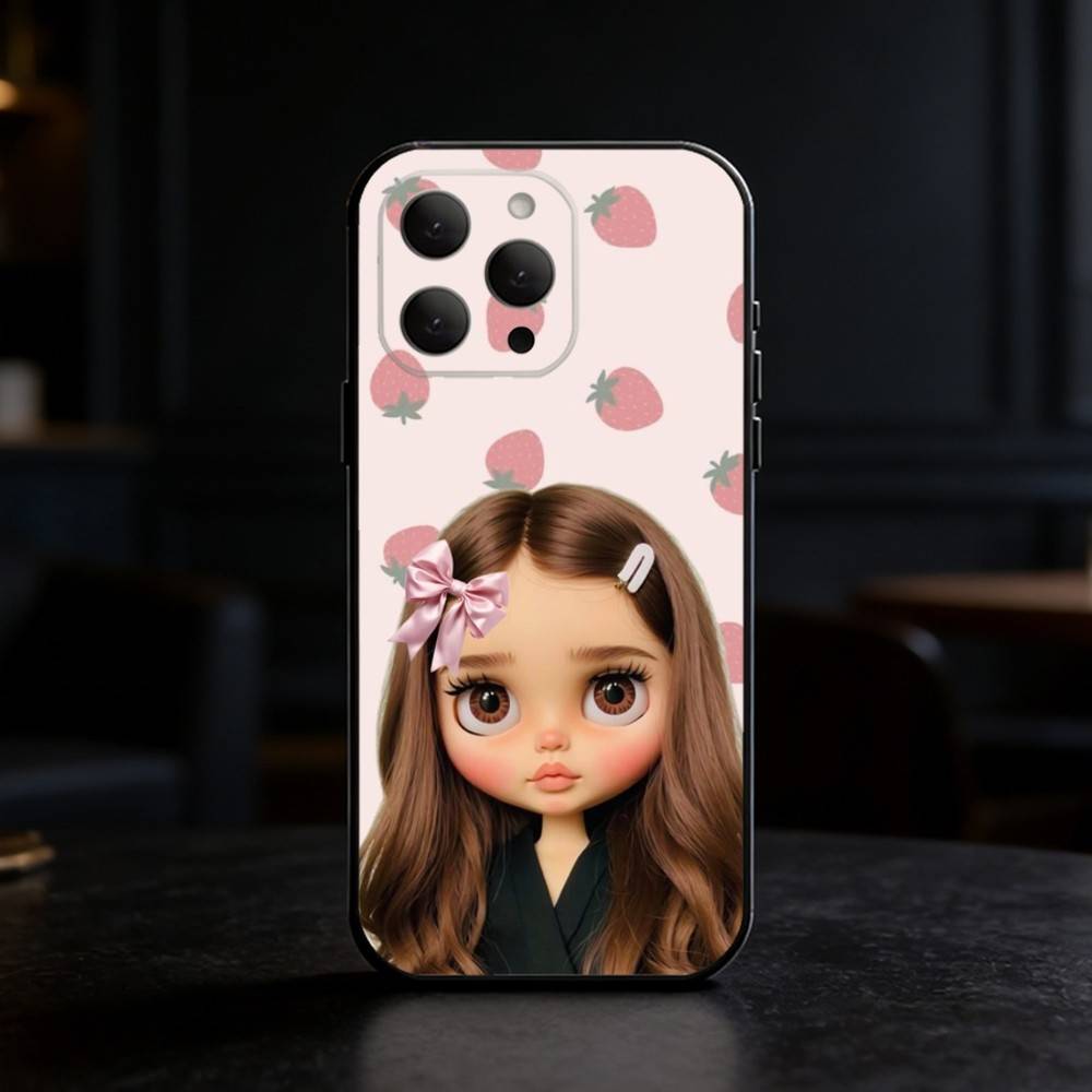 Модная кукла B-blythe Чехол для телефона Силиконовый черный Мягкий Для IPhone 17,16,15,14,13,12,11,SE,Plus Pro Max