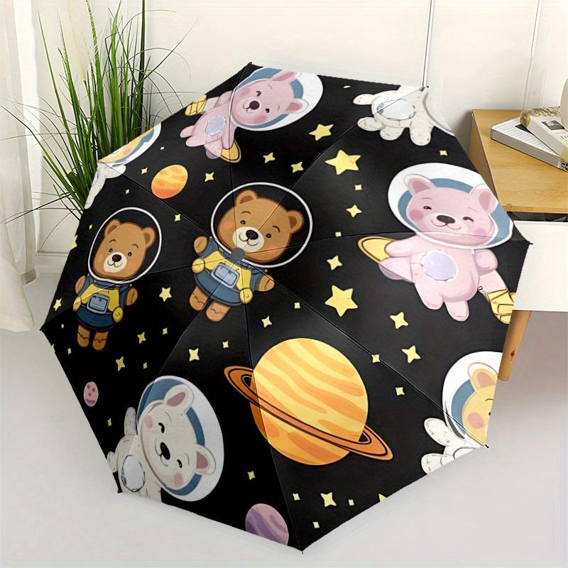 1pc Space Bears Automatic Open/Close Umbrella, Ideal Fan Gift for Birthday, Christmas, Trendy Fashion y250828062