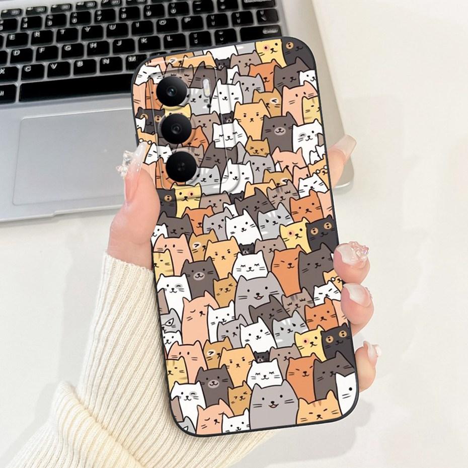 Cartoon Phone Case For Realme C75 C65 4G 2025 Candy Color Soft Silicone Back Cover For Realme C65 C75 Cases Bumpers