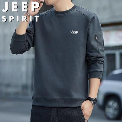 Мужская повседневная футболка с длинным рукавом и круглым вырезом JEEP SPIRIT