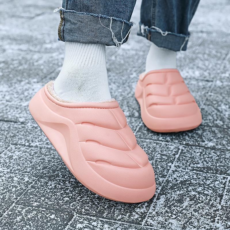 Shoes for Men Men's Slippers Waterproof Slipper Soft and Comfortable Platform Shoe Non-slip Wear-resistant Add Velvet Unisex